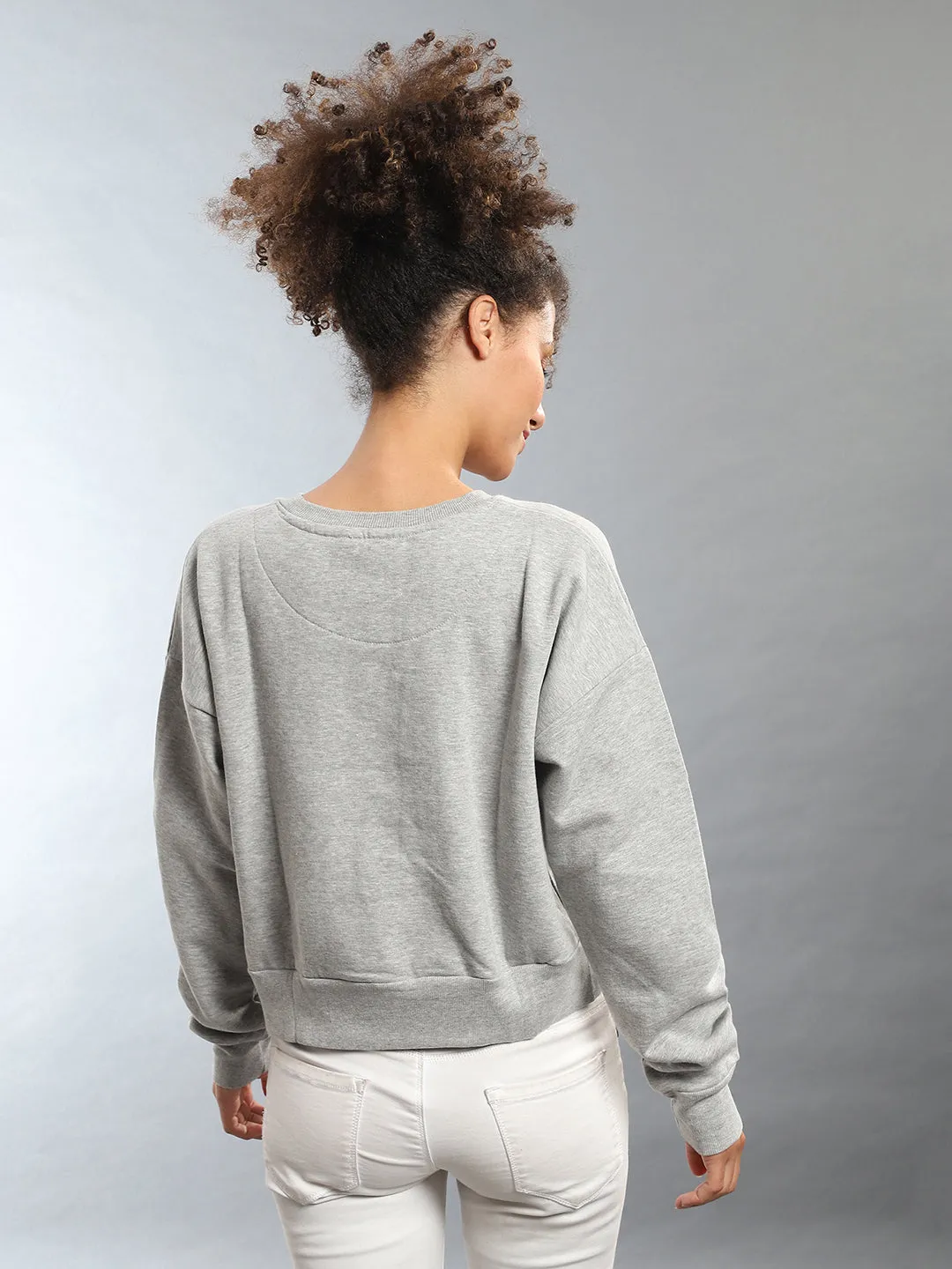 Glamour Sweatshirt With Ribbed Hem