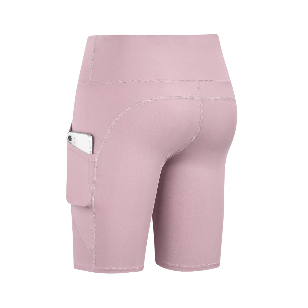 High-Rise Biker Short with Side Pockets