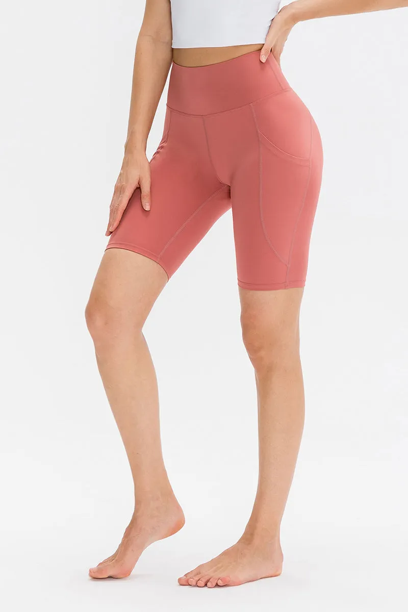 High-Rise Biker Short with Side Pockets
