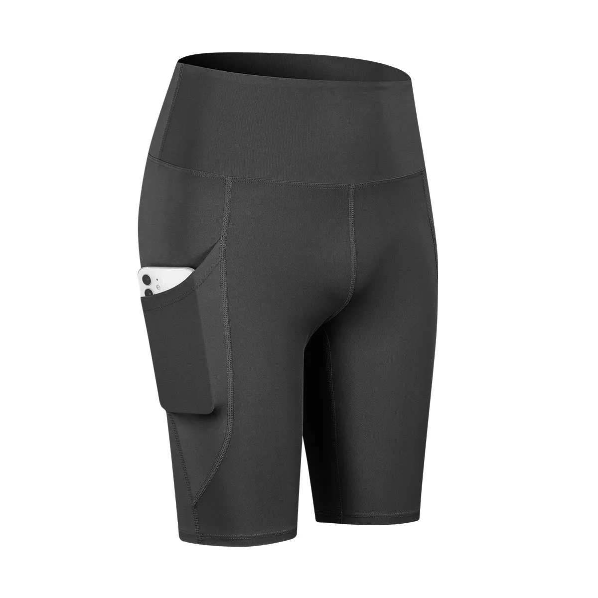 High-Rise Biker Short with Side Pockets