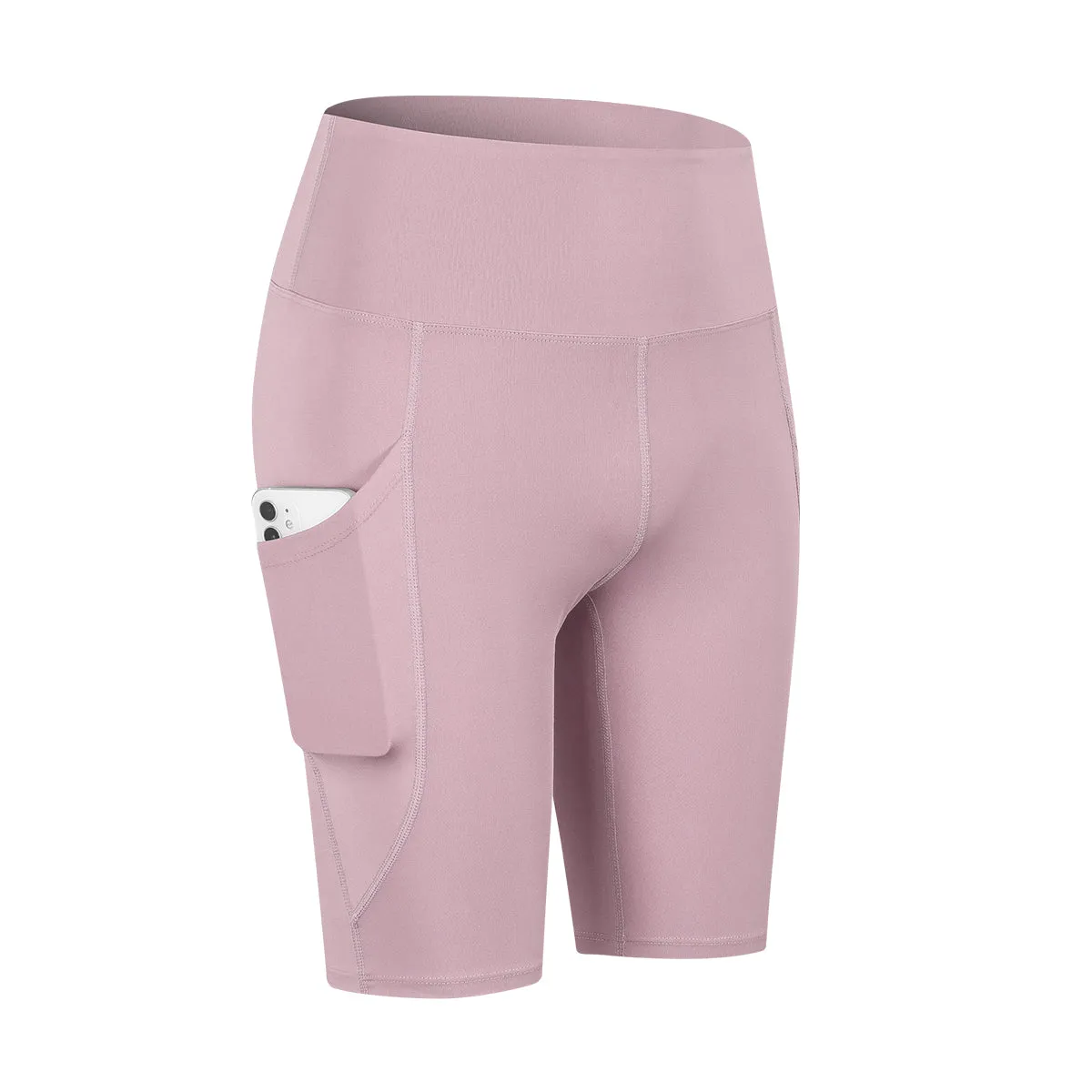 High-Rise Biker Short with Side Pockets