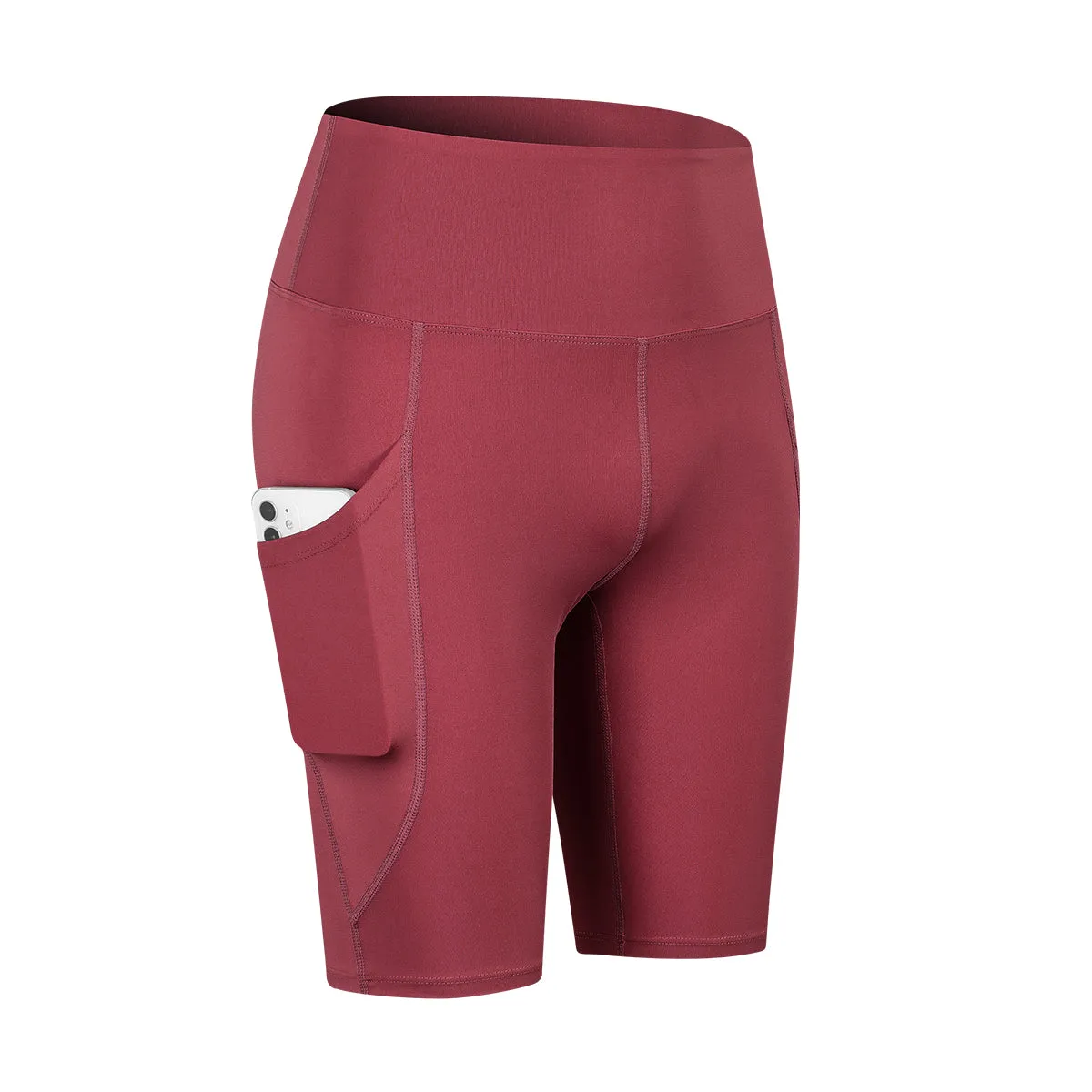 High-Rise Biker Short with Side Pockets