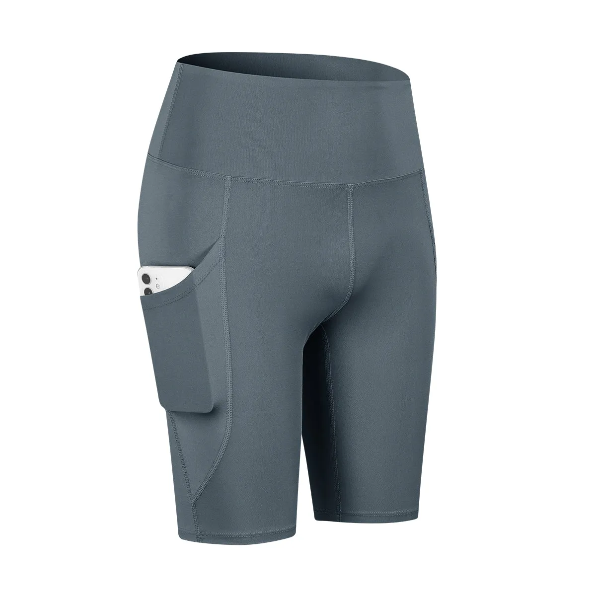 High-Rise Biker Short with Side Pockets