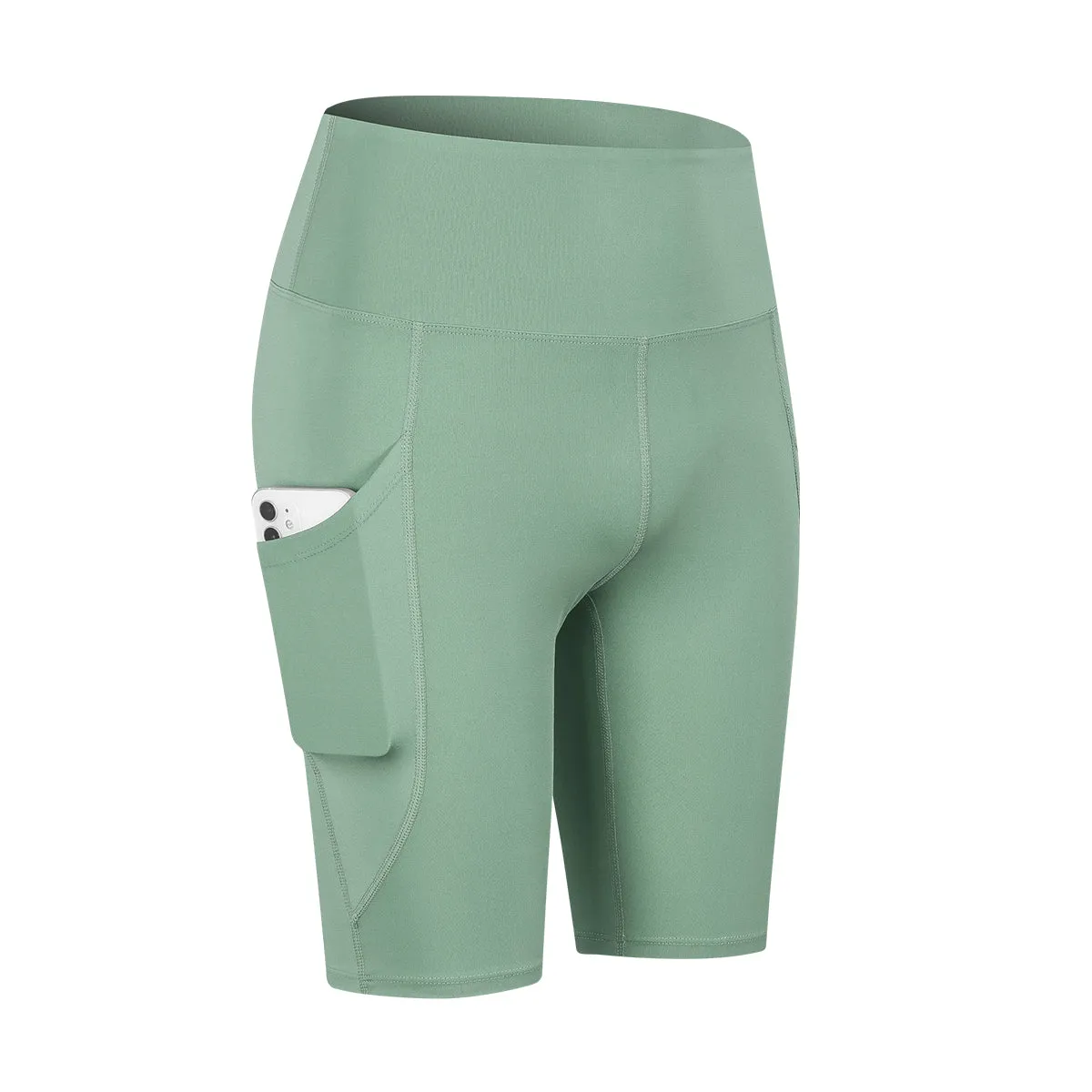 High-Rise Biker Short with Side Pockets