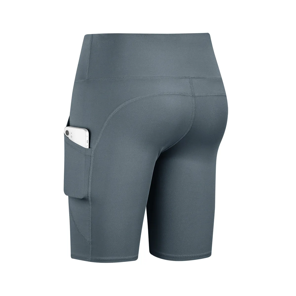 High-Rise Biker Short with Side Pockets
