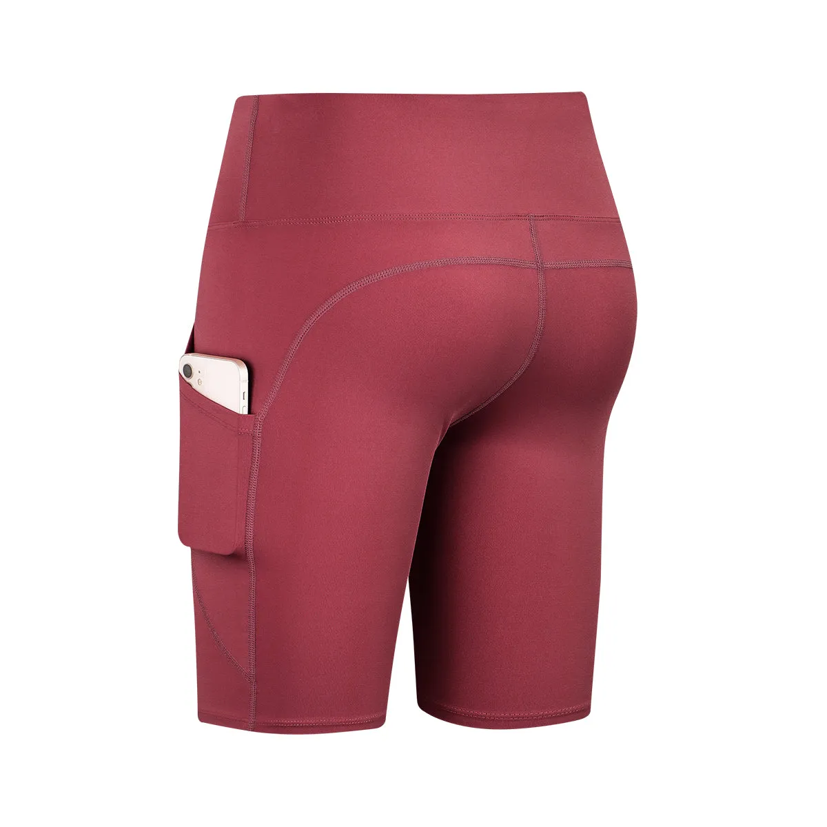 High-Rise Biker Short with Side Pockets
