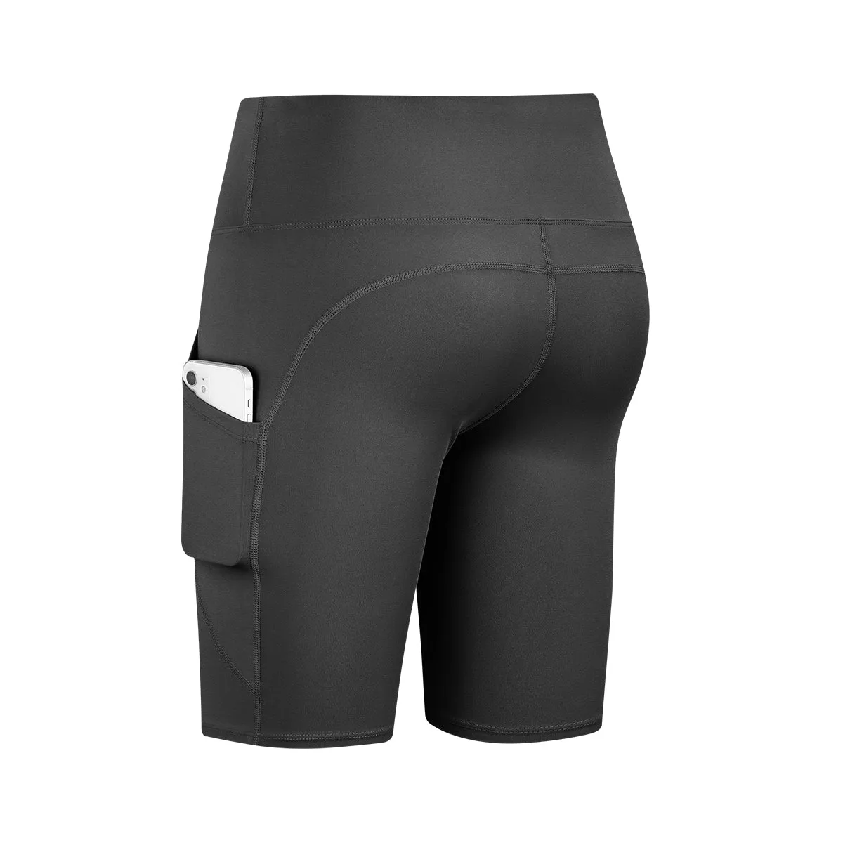High-Rise Biker Short with Side Pockets