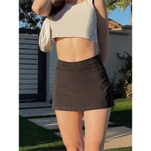 High Waist Punk Style Micro Skirt
