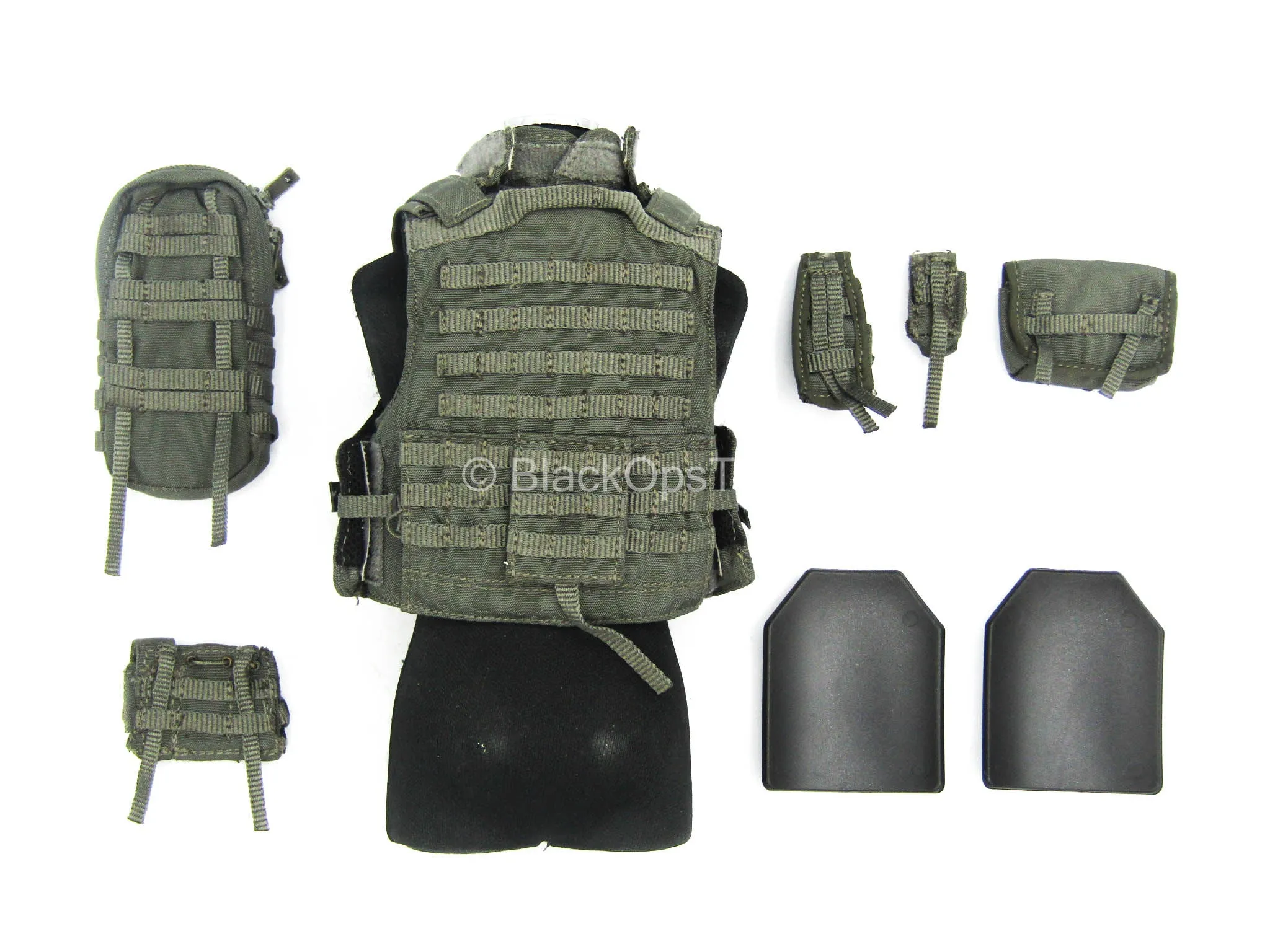Hong Kong CTRU - Wolf Grey MOLLE Plate Carrier Vest w/Pouch Set