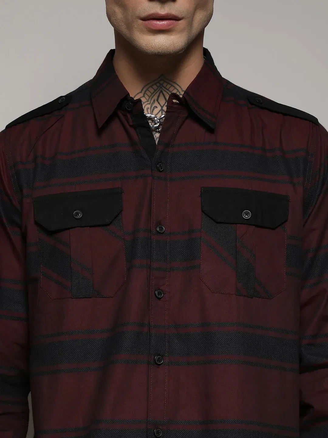 Horizontal Halo Striped Shirt