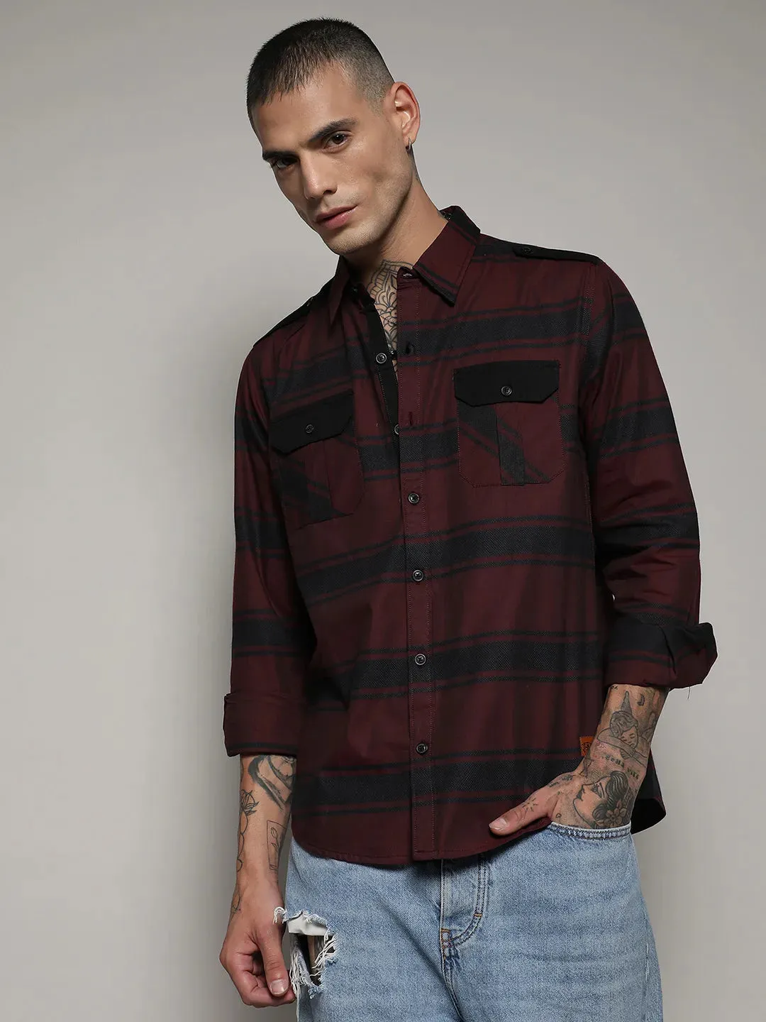 Horizontal Halo Striped Shirt