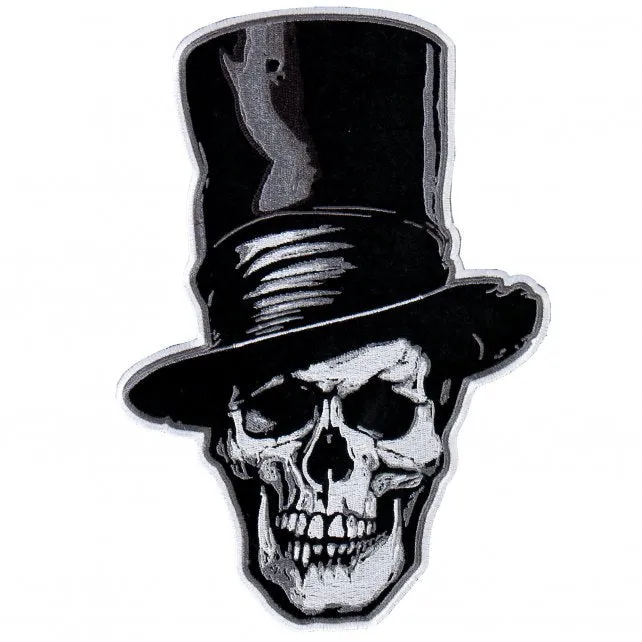 Hot Leathers Stovepipe Patch Skull & Top Hat