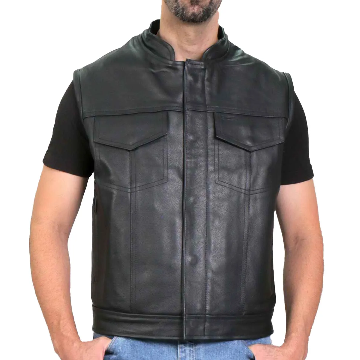 Hot Leathers VSM1052 Men's Black 'Patriotic' Conceal and Carry Leather