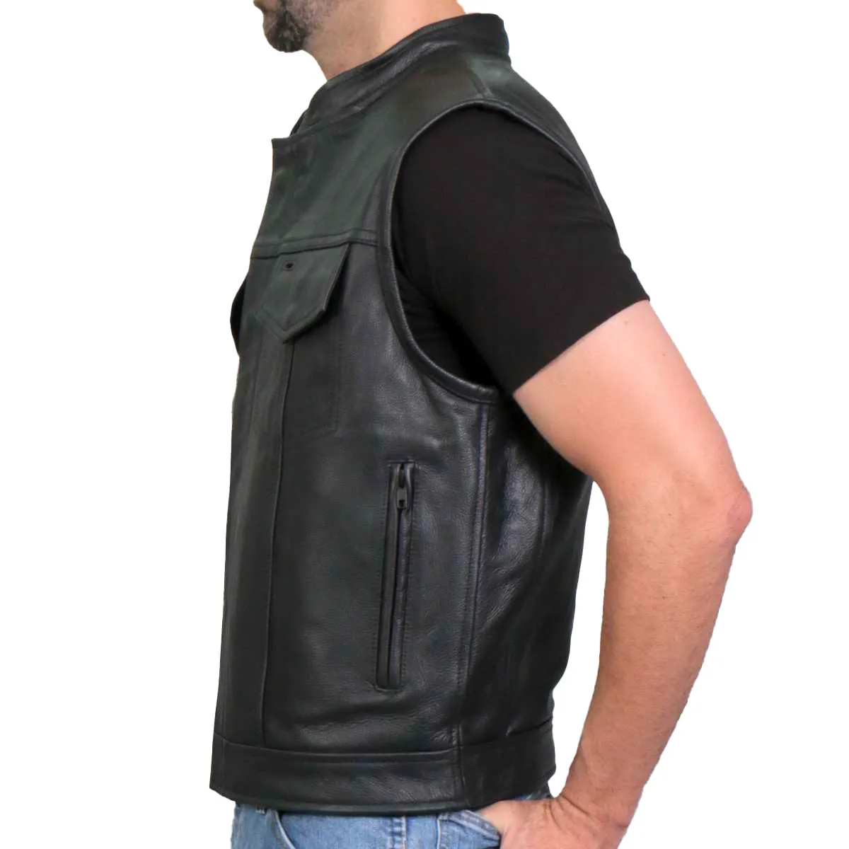 Hot Leathers VSM1052 Men's Black 'Patriotic' Conceal and Carry Leather