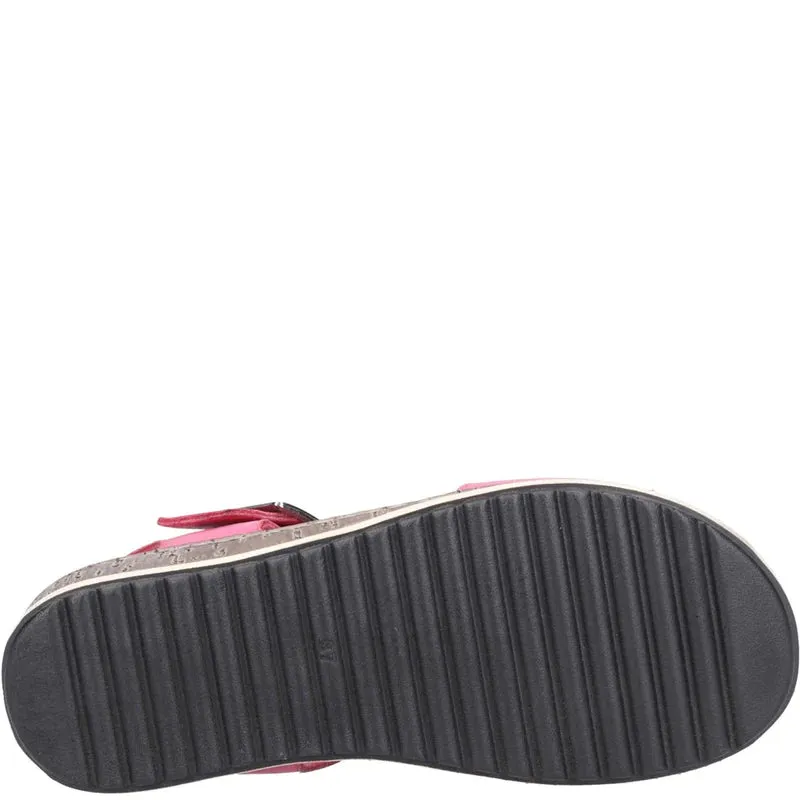 Hush Puppies Ellie Fuchsia Women's Leather Comfort Sandal