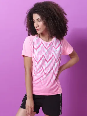 Ikkat Raglan Activewear T-Shirt