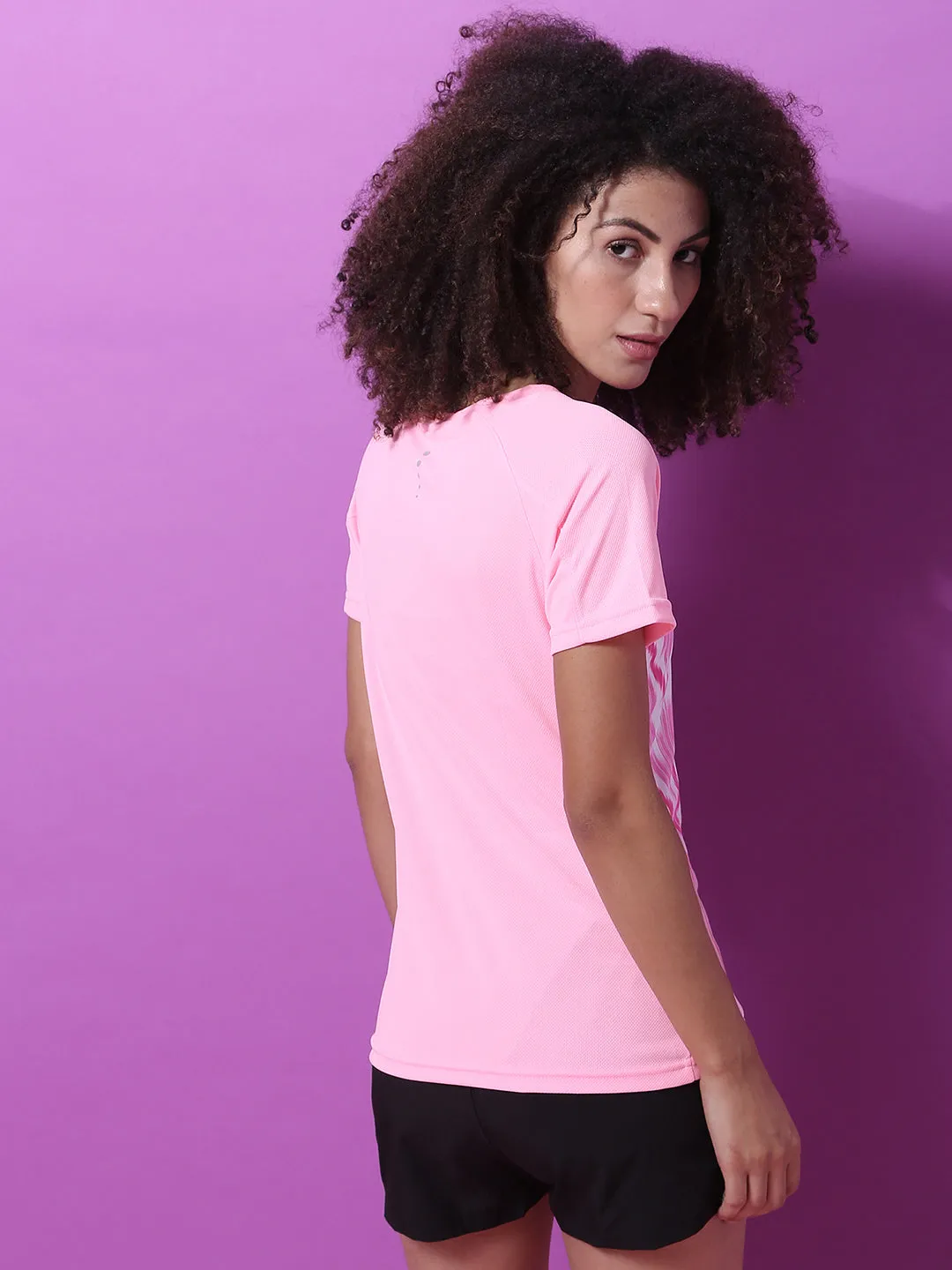 Ikkat Raglan Activewear T-Shirt