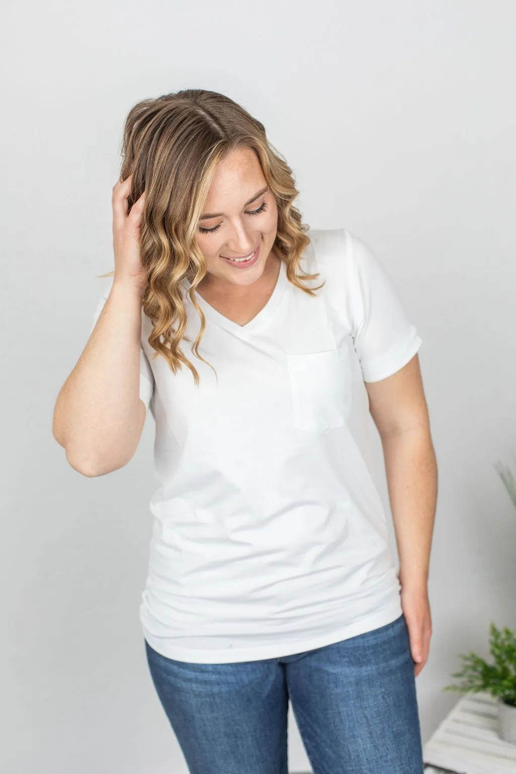 IN STOCK Sophie Pocket Tee - White | Women's Short Sleeve