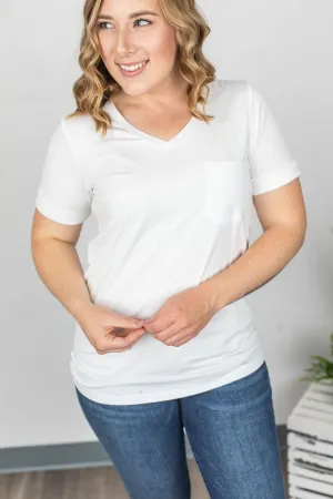IN STOCK Sophie Pocket Tee - White | Women's Short Sleeve