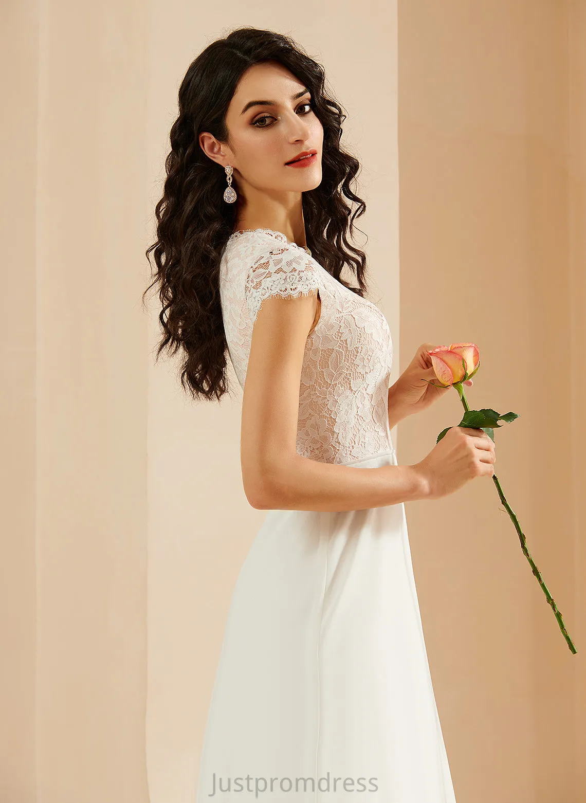 Lace Floor-Length Kelsie Dress Wedding Dresses Scoop A-Line Chiffon Wedding