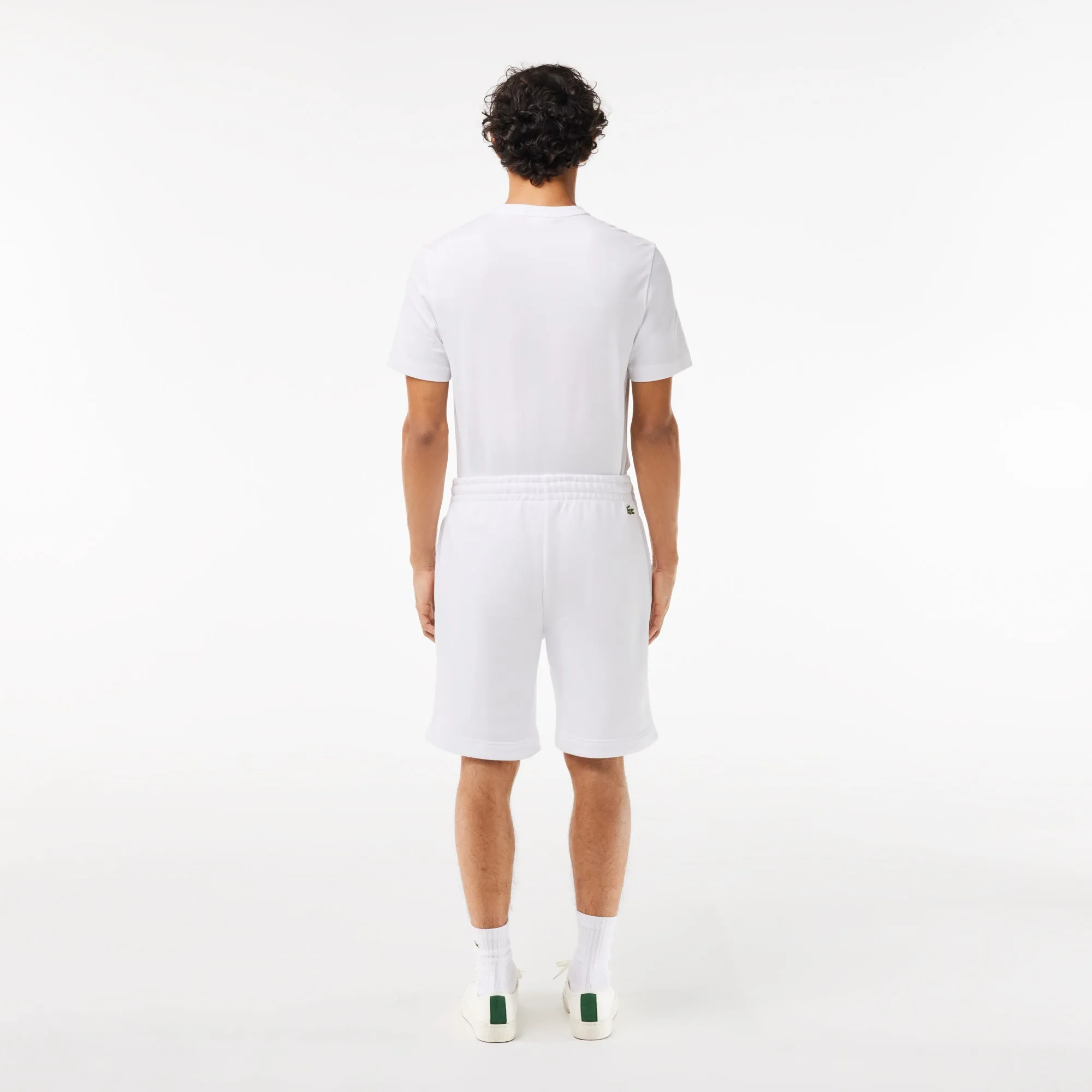 Lacoste Regular Fit Text Embroidery Fleece Shorts
