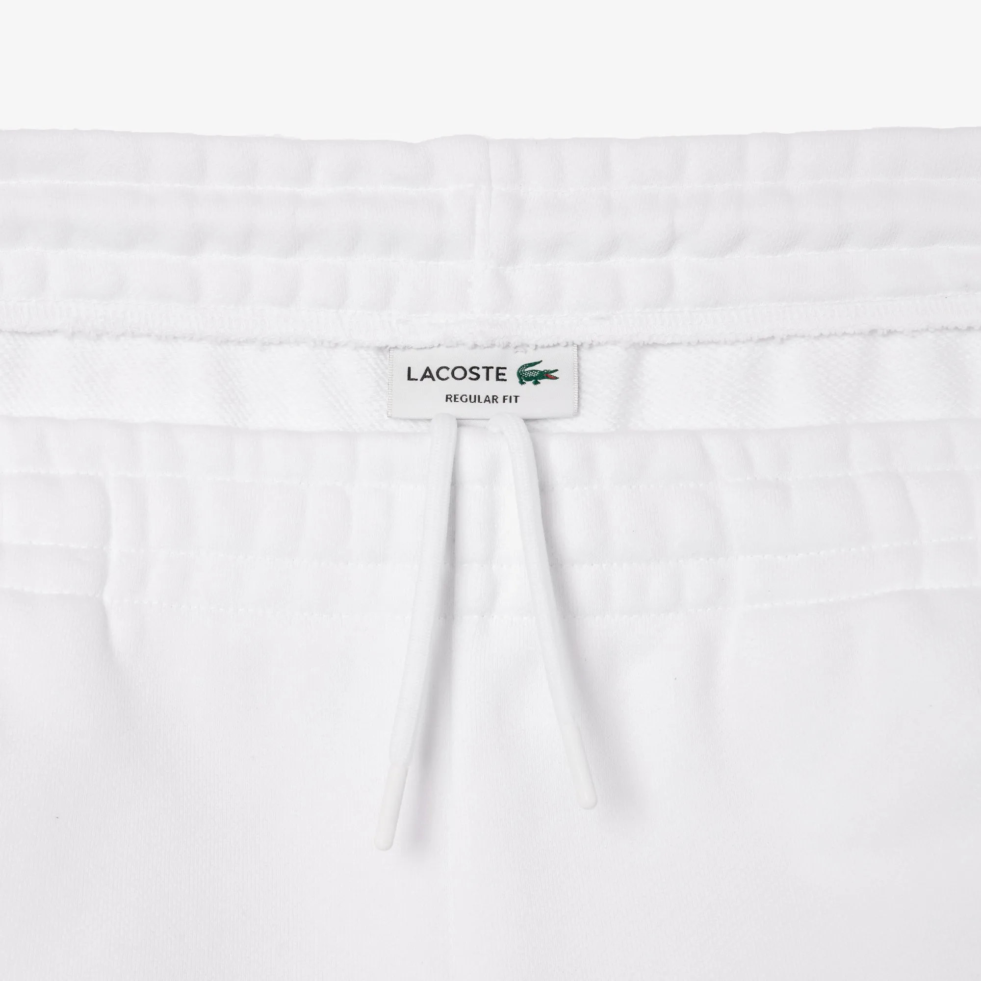Lacoste Regular Fit Text Embroidery Fleece Shorts