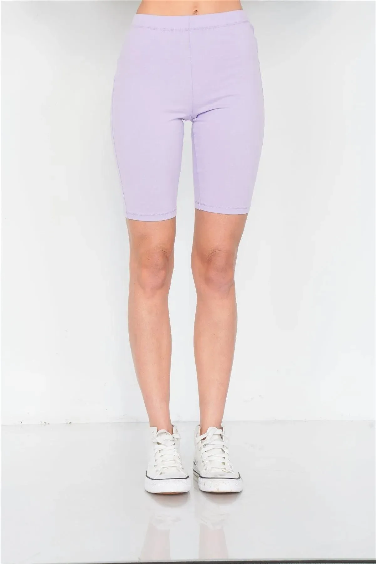 Lavender Stretchy Athletic Biker Shorts /3-2-1