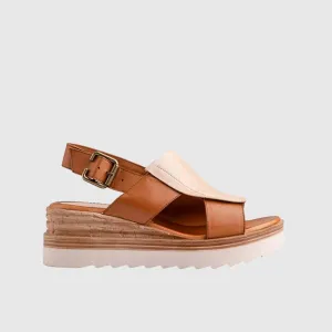 Leather Comfort Wedges Pink 11608