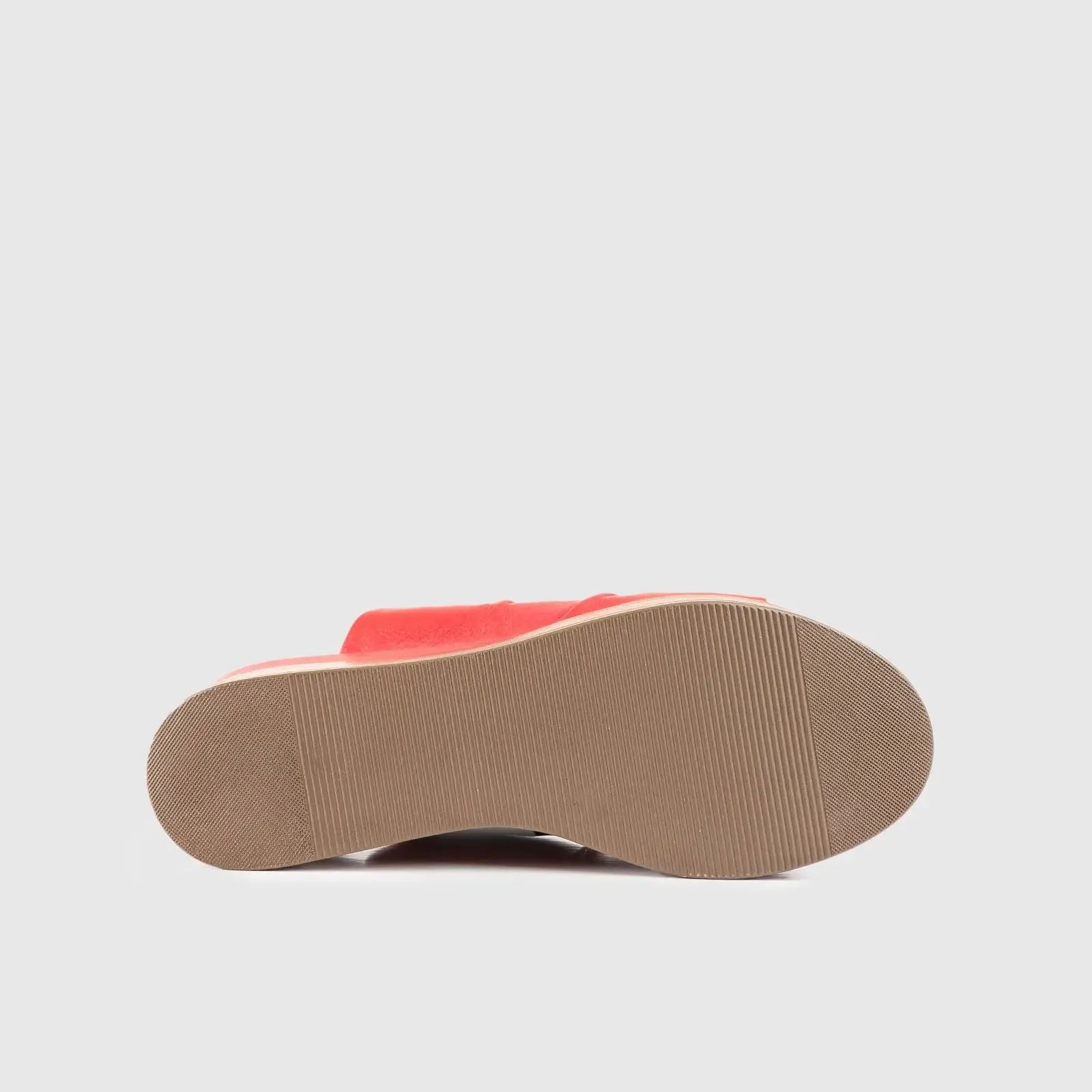 Leather Comfort Wedges Red 8501