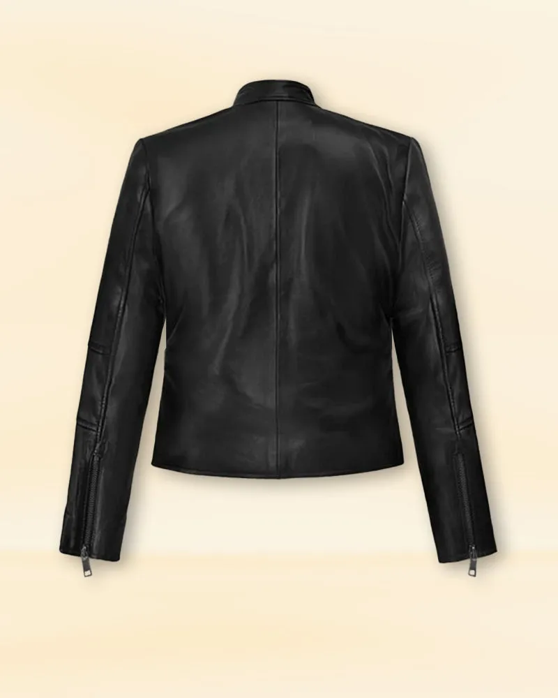 Leather Jacket worn by Carrie Anne Moss