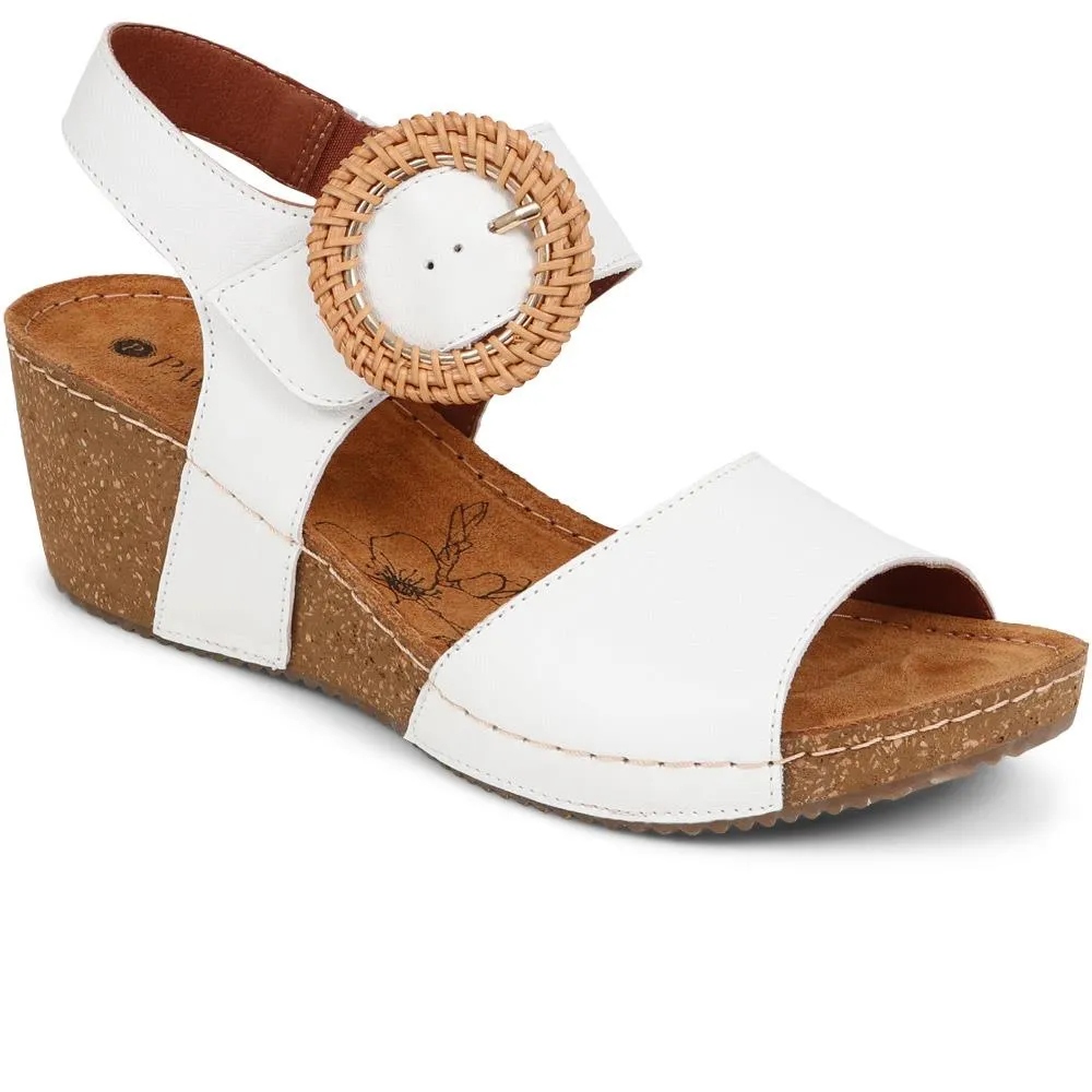 Leather Wedge Sandals  - MUYA39009 / 325 526