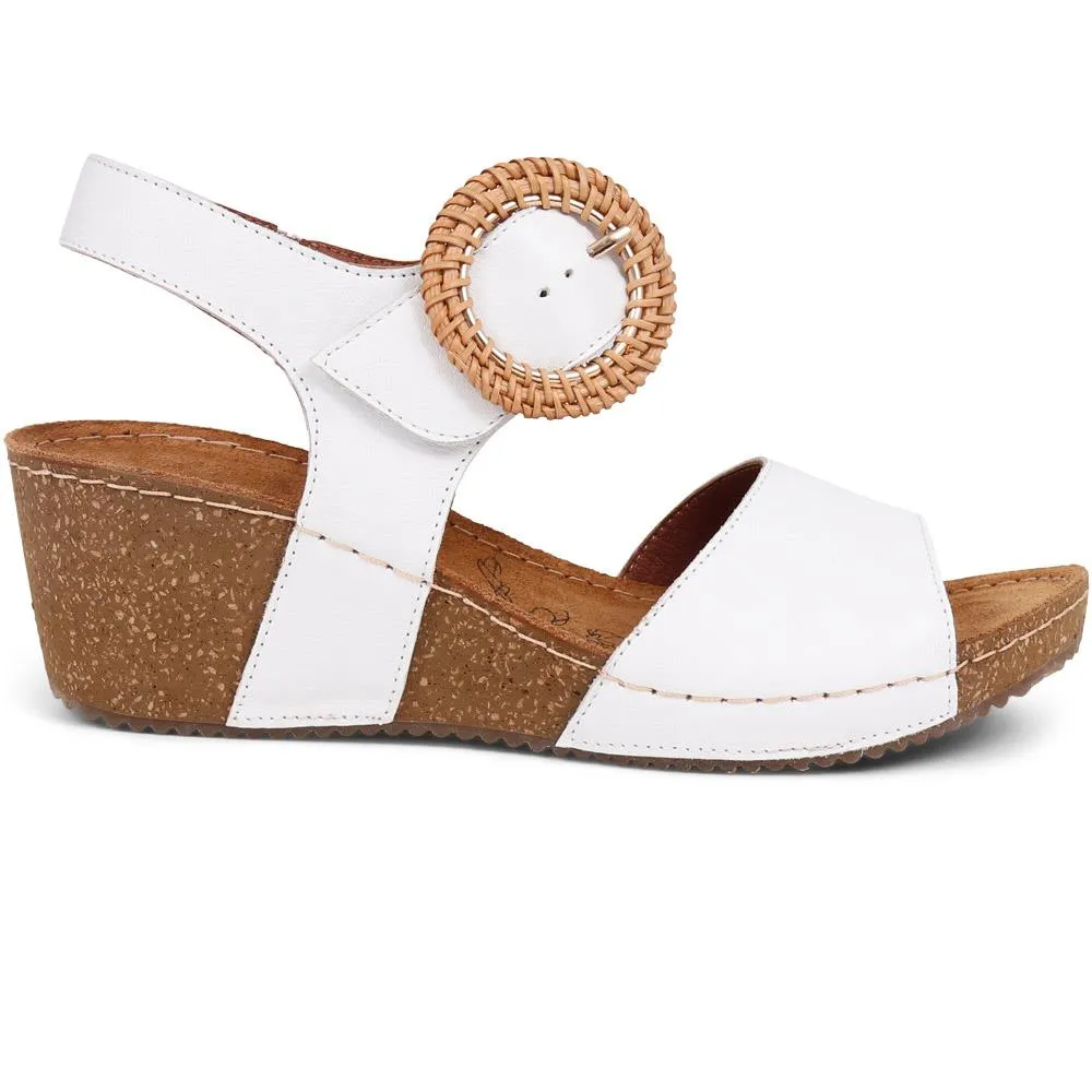 Leather Wedge Sandals  - MUYA39009 / 325 526