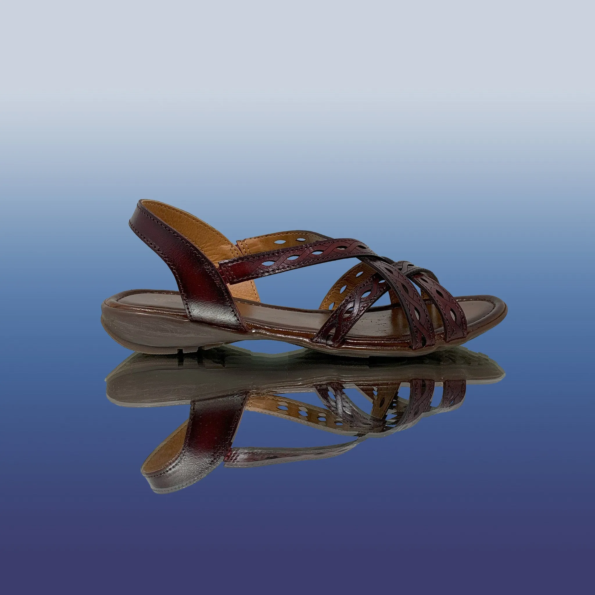 Maroon Slingback Sandals