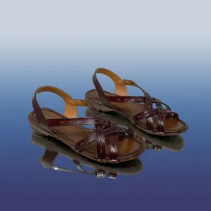Maroon Slingback Sandals