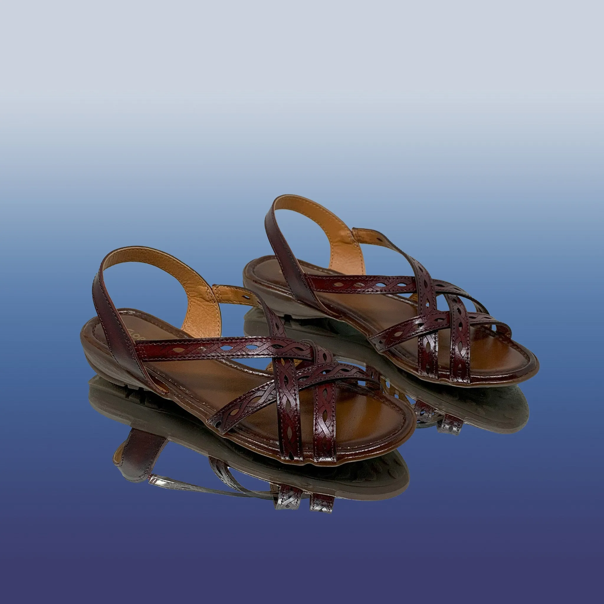 Maroon Slingback Sandals