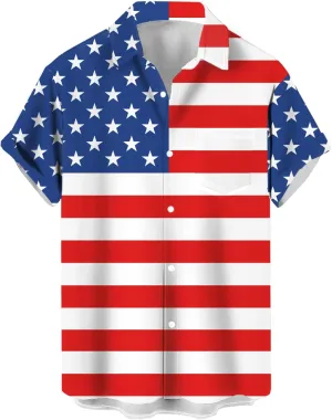 Men's Short Sleeve Button Down Bowling Shirts Hawaiian Casual Printed Summer Regular Fit Beach Aloha Shirt