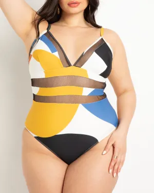 Mesh Detail Swimsuit | All About The Block