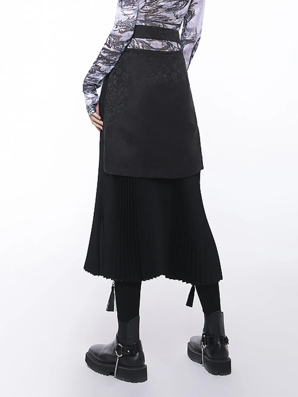 MUKTANK × CUUDICLAB Modified Song-style Pleated Skirts