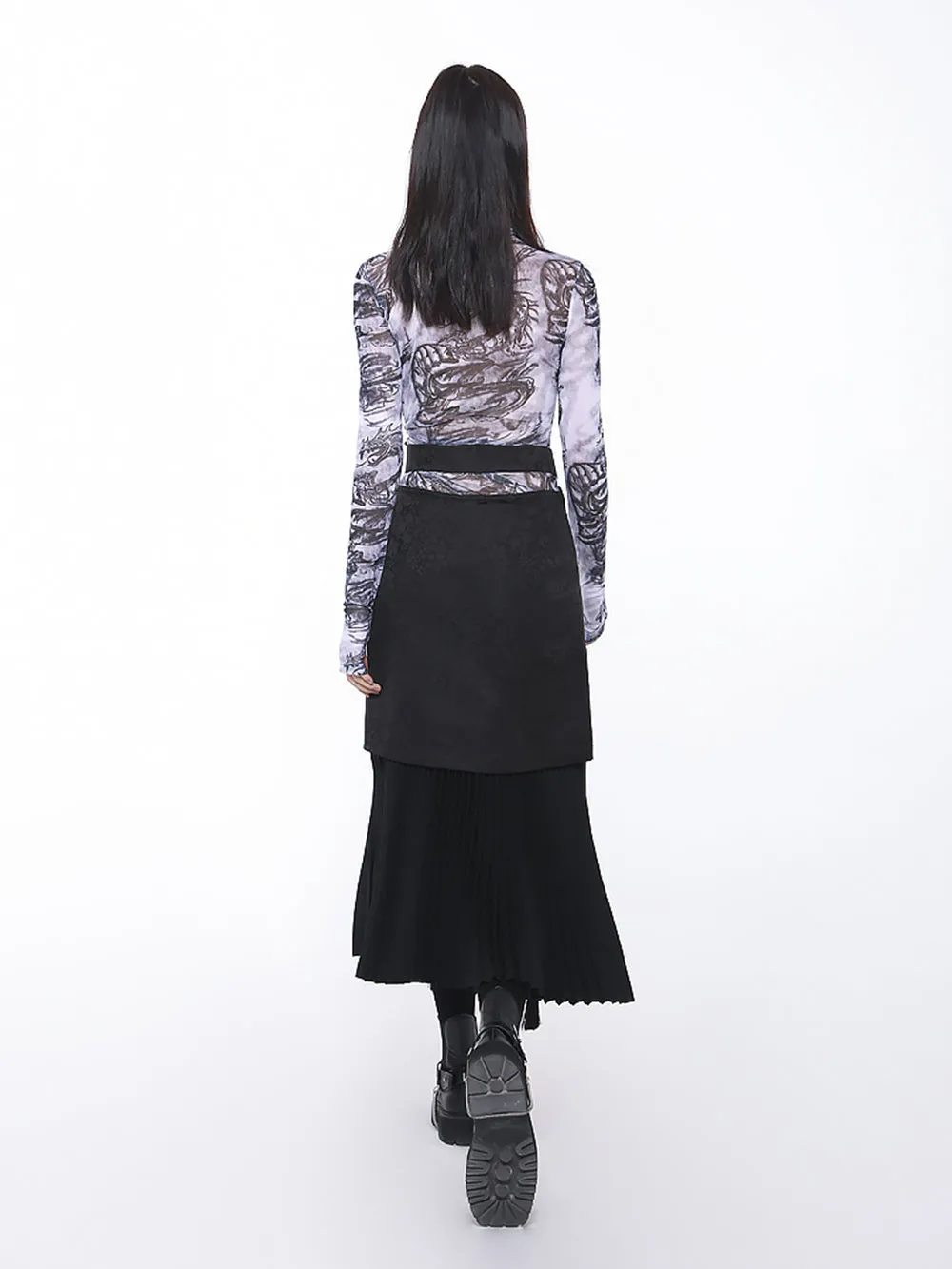 MUKTANK × CUUDICLAB Modified Song-style Pleated Skirts