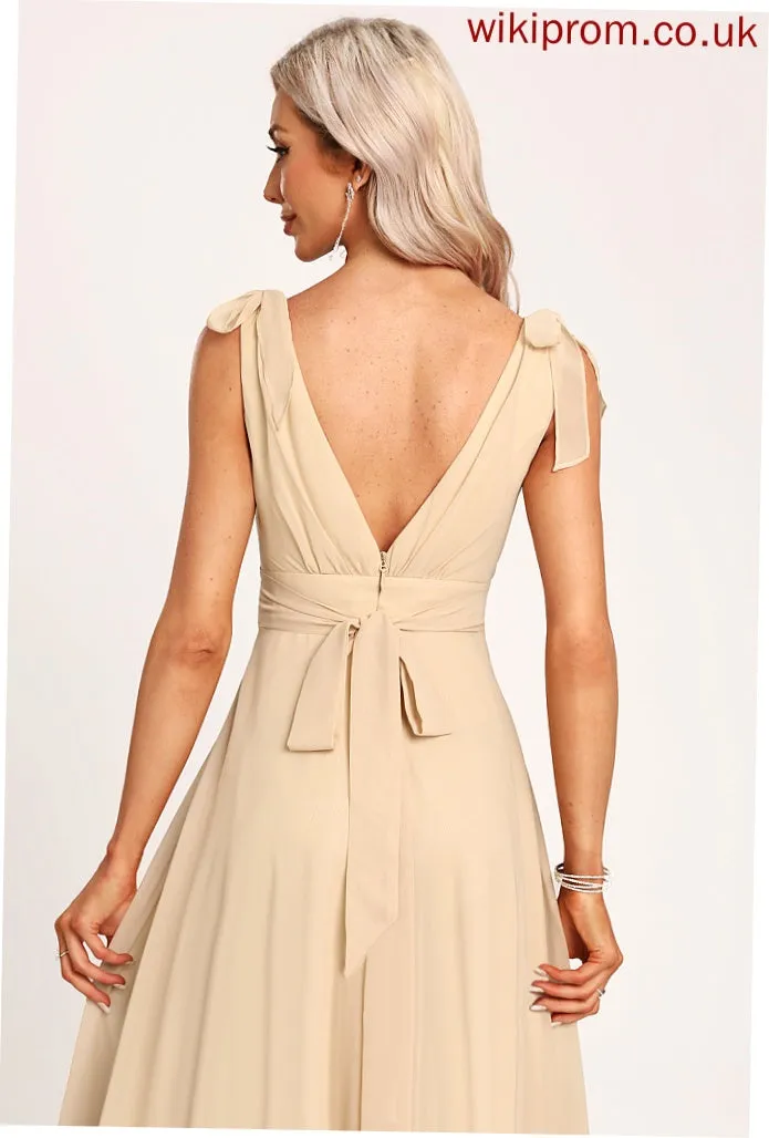 Neckline V-neck Silhouette Bow(s) Floor-Length Length A-Line Fabric Embellishment Paisley Trumpet/Mermaid Floor Length Bridesmaid Dresses