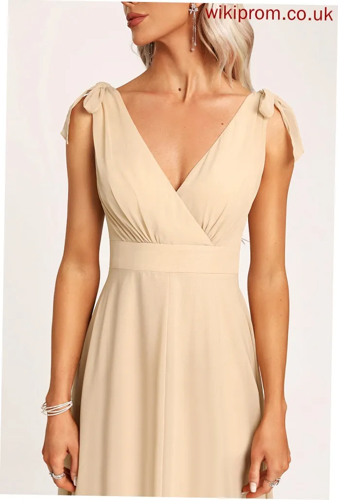 Neckline V-neck Silhouette Bow(s) Floor-Length Length A-Line Fabric Embellishment Paisley Trumpet/Mermaid Floor Length Bridesmaid Dresses