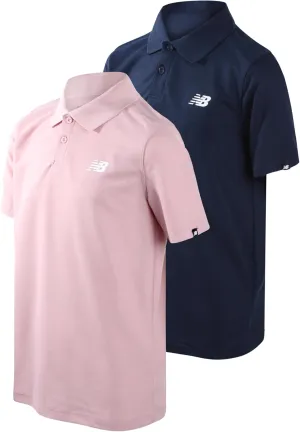New Balance Boys Polo Shirt - 2 Pack Short Sleeve Performance Golf Shirt, Dry Fit Athletic Collared Tee (Sizes: 8-20)