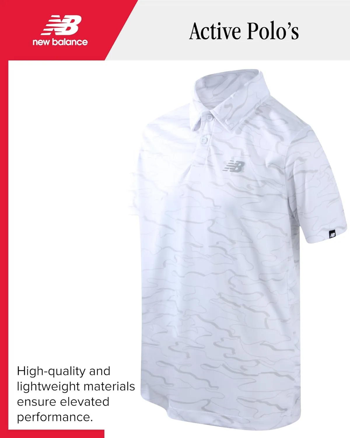 New Balance Boys Polo Shirt - 2 Pack Short Sleeve Performance Golf Shirt, Dry Fit Athletic Collared Tee (Sizes: 8-20)
