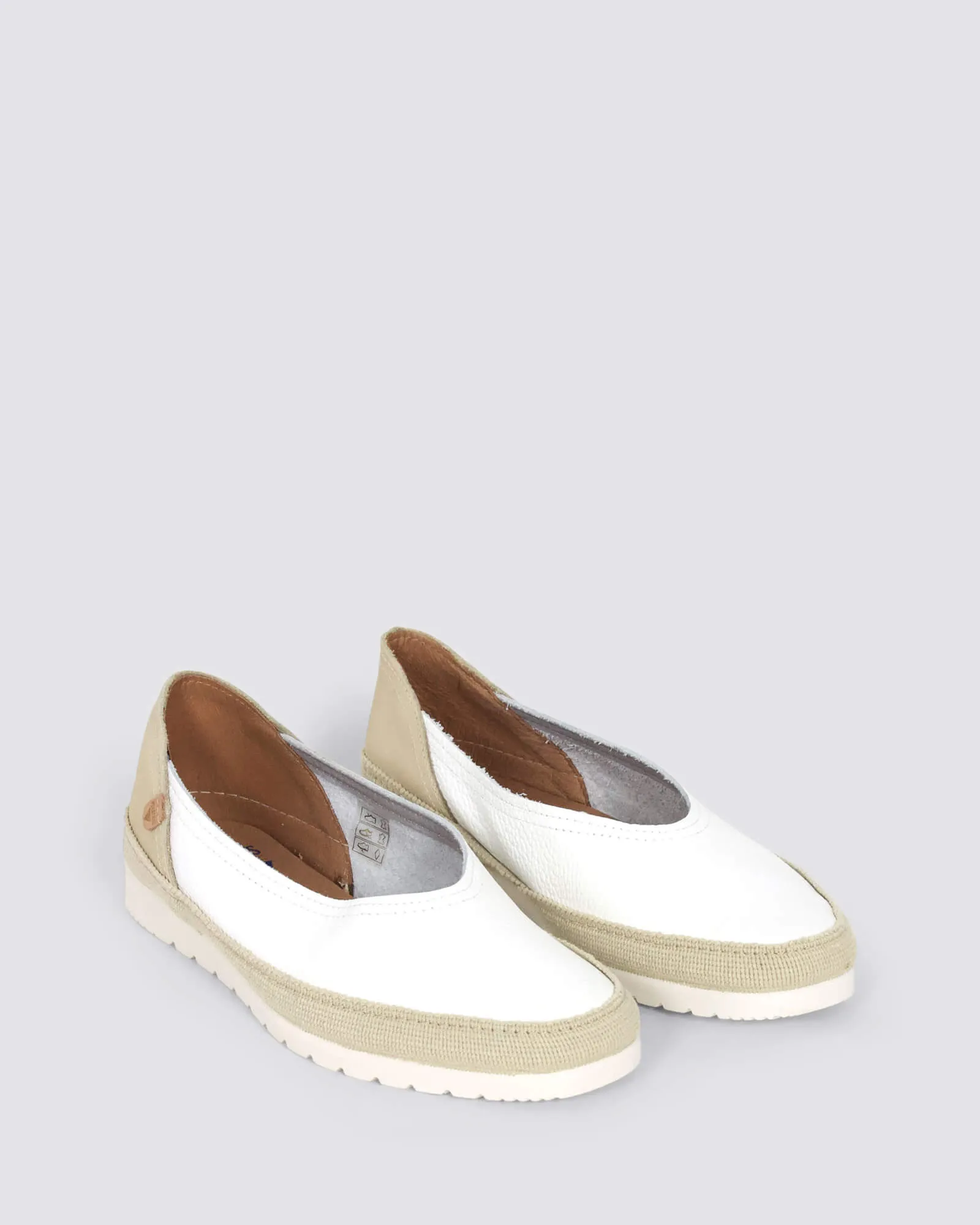 NOELIA FLATS WHITE LEATHER