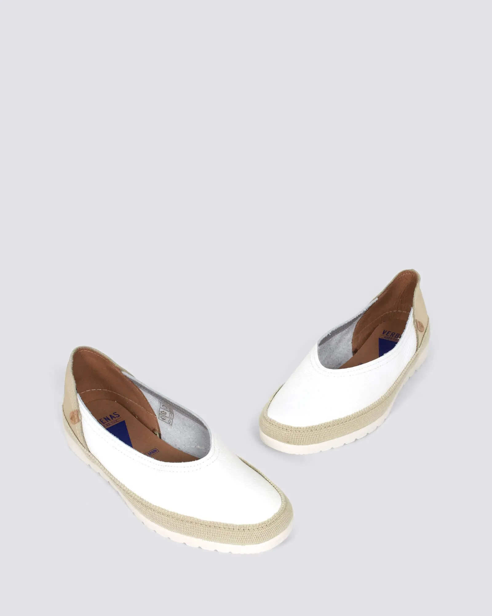 NOELIA FLATS WHITE LEATHER