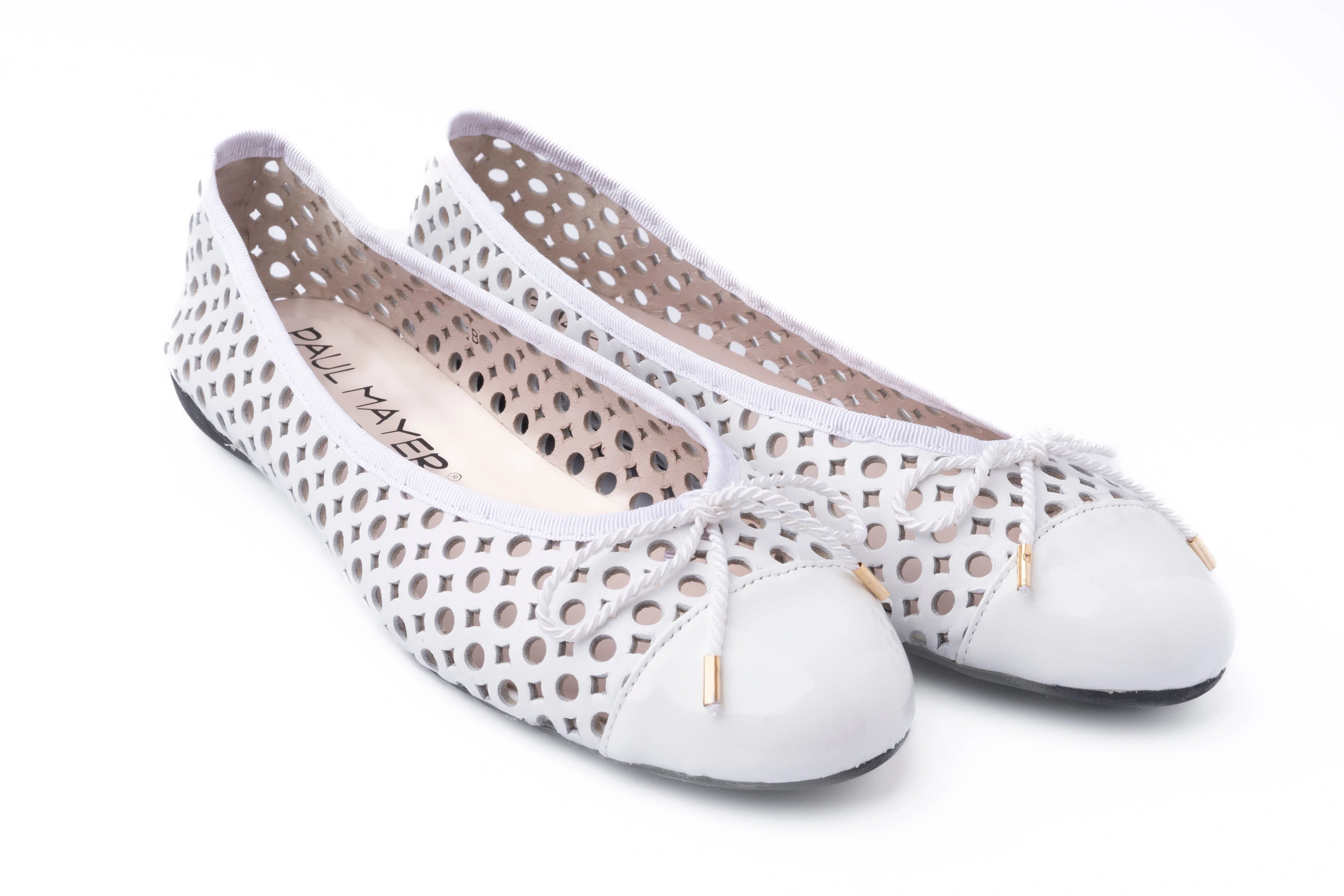 PAUL MAYER - BRANDY - PATENT WHITE NAPPA WHITE