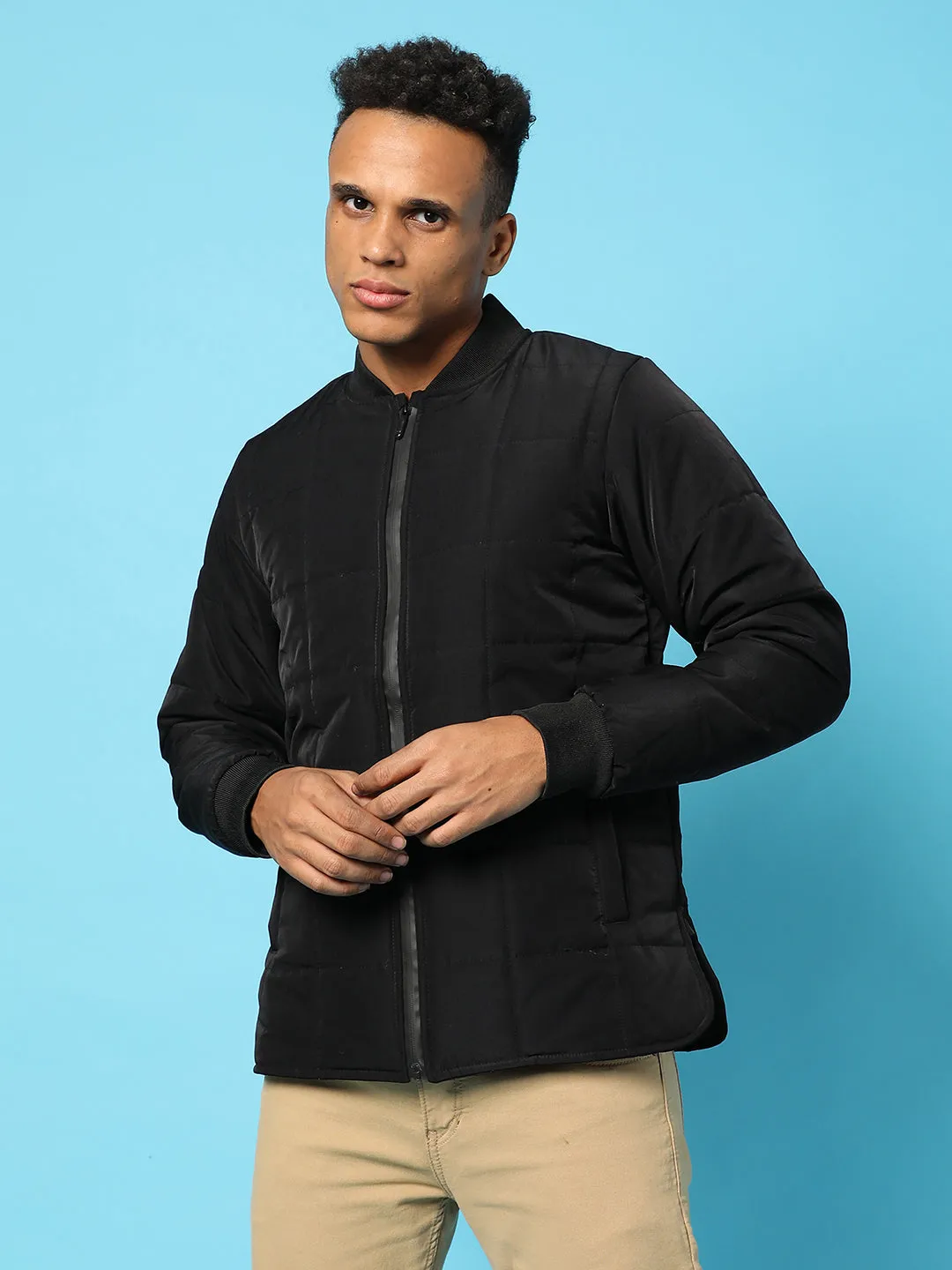 Quilted Bomber Jacket