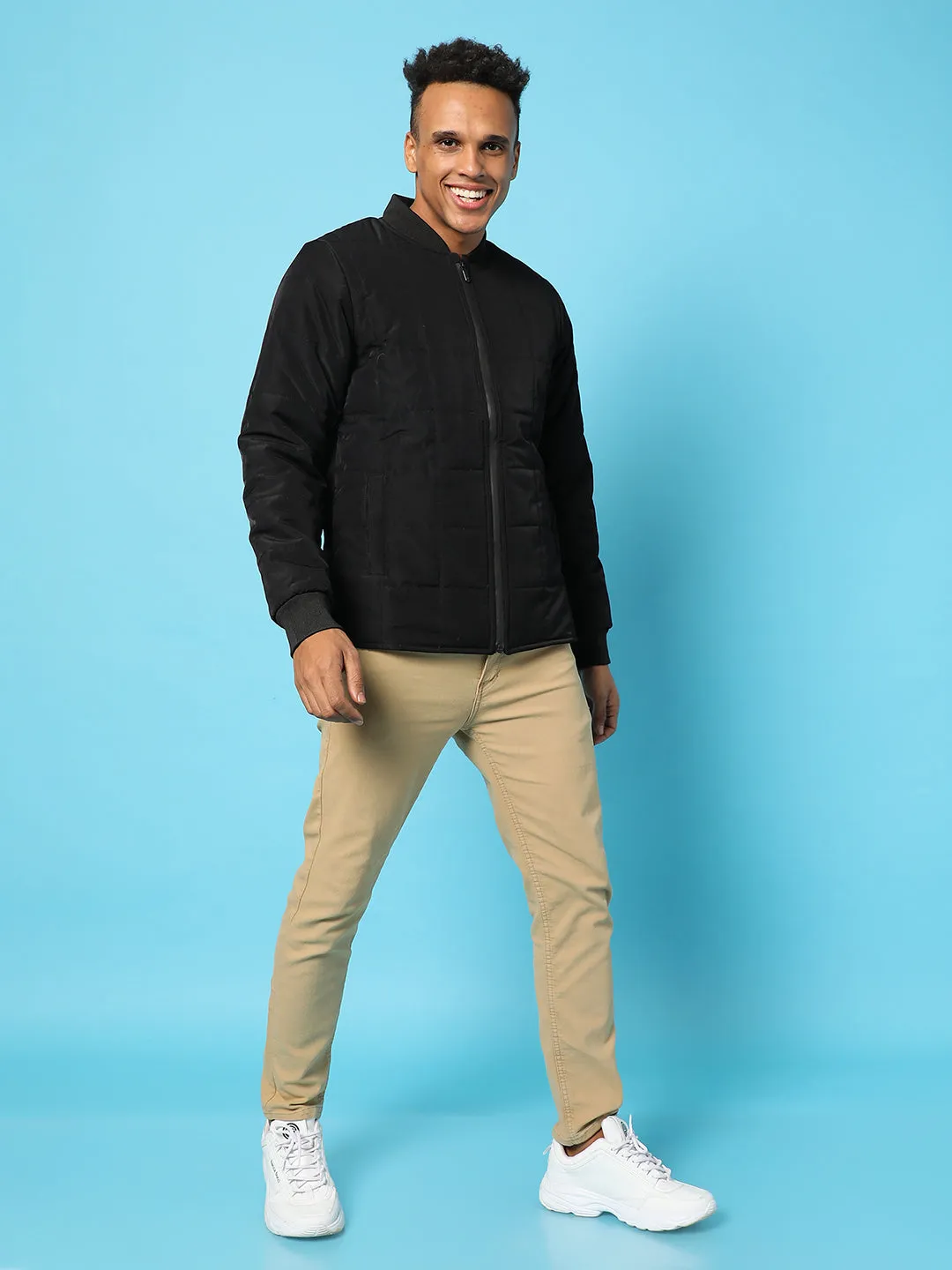Quilted Bomber Jacket