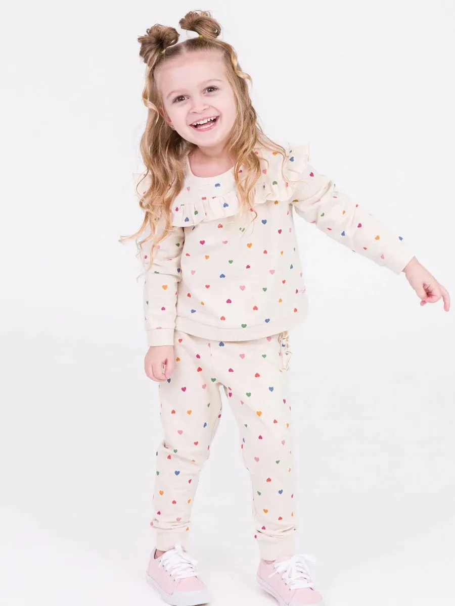 Rainbow Heart Jogger Set