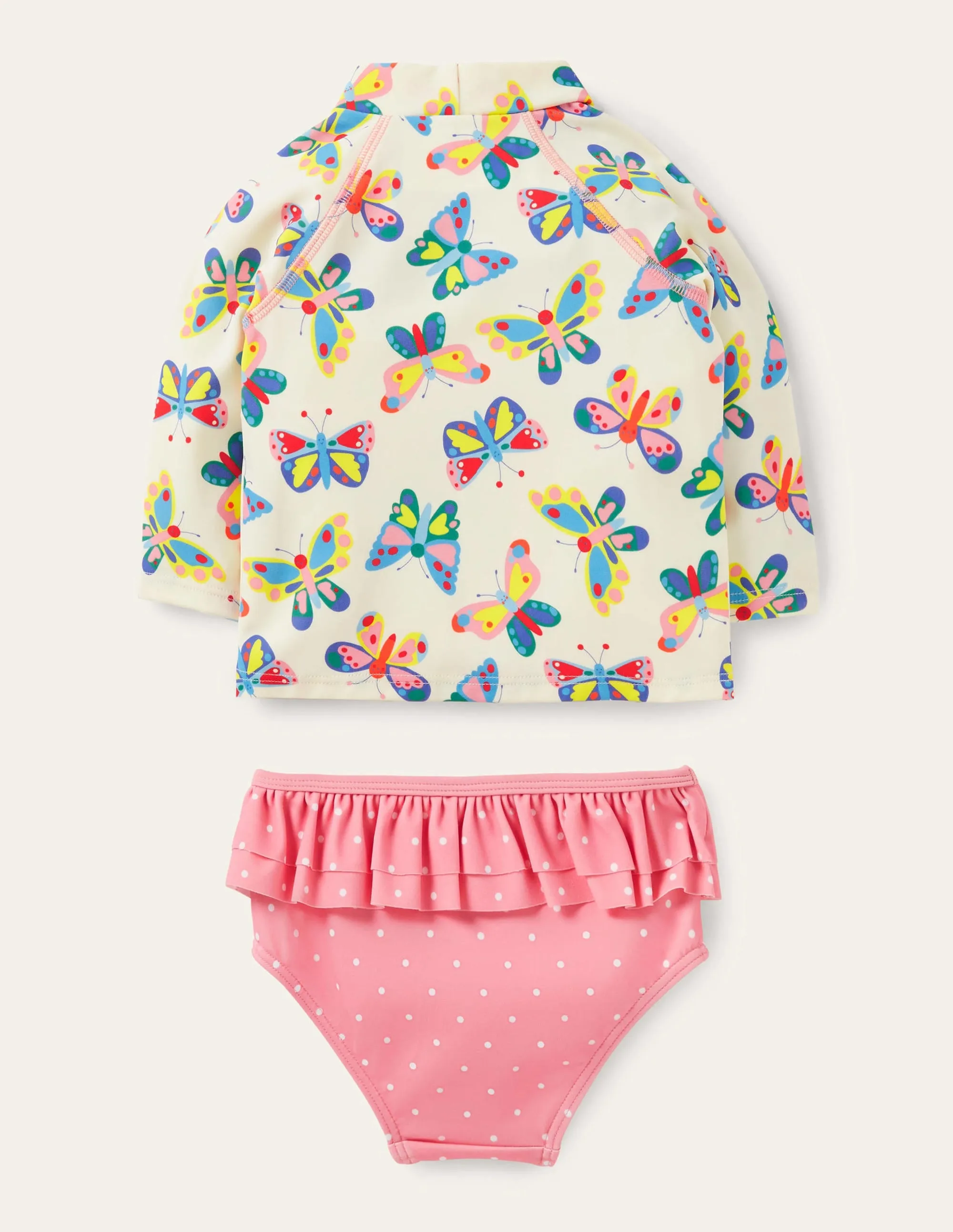 Rash Vest Set-Ivory Butterflies